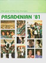 Pasadena High School 1981 yearbook cover photo