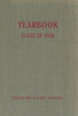 Fountain Valley School 1958 yearbook cover photo
