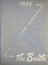 Baldwin High School 1958 yearbook cover photo