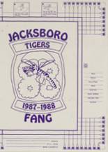 Jacksboro High School 1988 yearbook cover photo