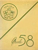 Carlisle High School 1958 yearbook cover photo