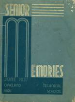 Oakland Technical High School 1937 yearbook cover photo