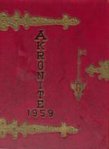 1959 Akron High School Yearbook from Akron, New York cover image