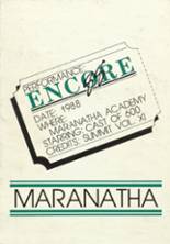 Maranatha High School 1988 yearbook cover photo