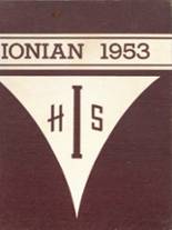 Ione High School 1953 yearbook cover photo