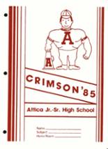 Attica High School 1985 yearbook cover photo