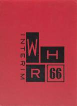 1966 Whitman-Hanson Regional High School Yearbook from Whitman, Massachusetts cover image