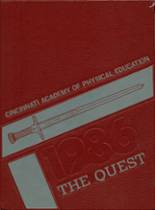 Cincinnati Academy of Physical Education 1986 yearbook cover photo