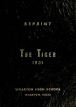 Wharton High School 1931 yearbook cover photo