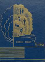 Homer High School 1951 yearbook cover photo
