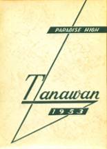 Paradise High School 1953 yearbook cover photo