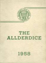 Allderdice High School 1958 yearbook cover photo
