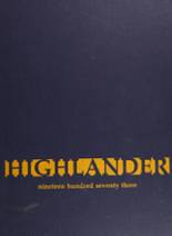 Highland Park High School 1973 yearbook cover photo