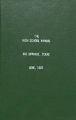 Big Spring High School 1907 yearbook cover photo