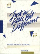 Anaheim High School 1987 yearbook cover photo
