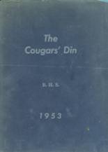Burlington High School 1953 yearbook cover photo