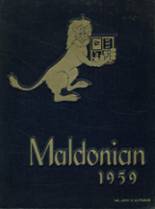 Malden High School 1959 yearbook cover photo