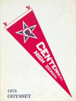 Centennial High School 1978 yearbook cover photo