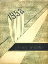 Owen County High School 1958 yearbook cover photo