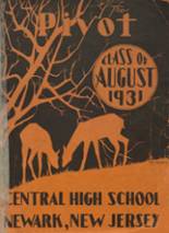1931 Central High School Yearbook from Newark, New Jersey cover image