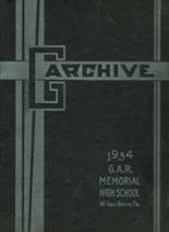 GAR Memorial High School 1934 yearbook cover photo