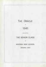 Ansonia High School 1941 yearbook cover photo