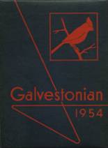 Galveston High School 1954 yearbook cover photo