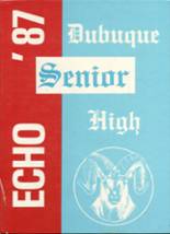 Dubuque High School 1987 yearbook cover photo