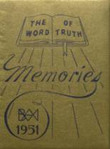 Meade Bible Academy 1951 yearbook cover photo