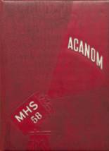 Monaca High School 1958 yearbook cover photo