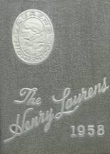 Laurens High Schoool 1958 yearbook cover photo