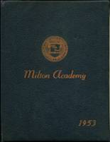 Milton Academy 1953 yearbook cover photo