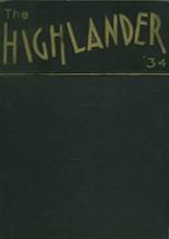 Highland Park High School 1934 yearbook cover photo