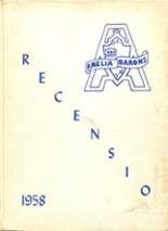 Amelia High School 1958 yearbook cover photo