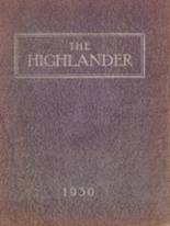 Highland Park High School 1930 yearbook cover photo