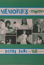 Notre Dame High School 1968 yearbook cover photo