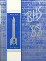1988 Badger High School Yearbook from Badger, Minnesota cover image