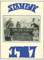 Temescal Canyon High School 1987 yearbook cover photo
