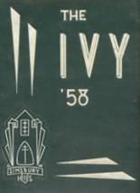 Simsbury High School 1958 yearbook cover photo