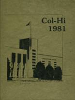 College High School 1981 yearbook cover photo