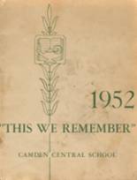 Camden High School 1952 yearbook cover photo