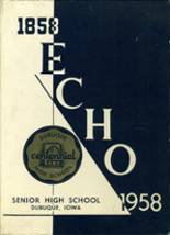 Dubuque High School 1958 yearbook cover photo