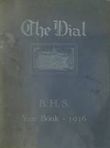 Brattleboro Union High School 1936 yearbook cover photo