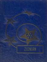 Mt. Zion High School 1958 yearbook cover photo