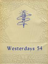 West High School 1954 yearbook cover photo