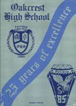 Oakcrest High School 1985 yearbook cover photo