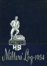 Springfield High School 1954 yearbook cover photo