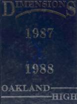Oakland High School 1987 yearbook cover photo