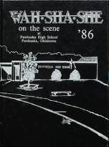 Pawhuska High School 1986 yearbook cover photo