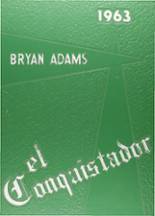 1963 Bryan Adams High School Yearbook from Dallas, Texas cover image